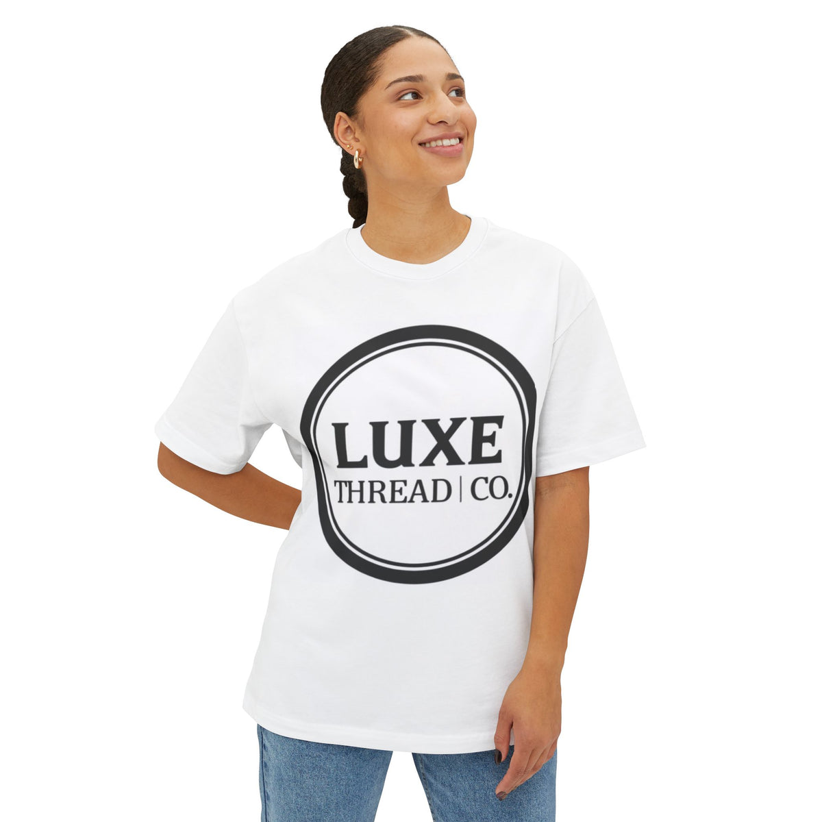 Luxe Threads Co. cotton white T-Shirt